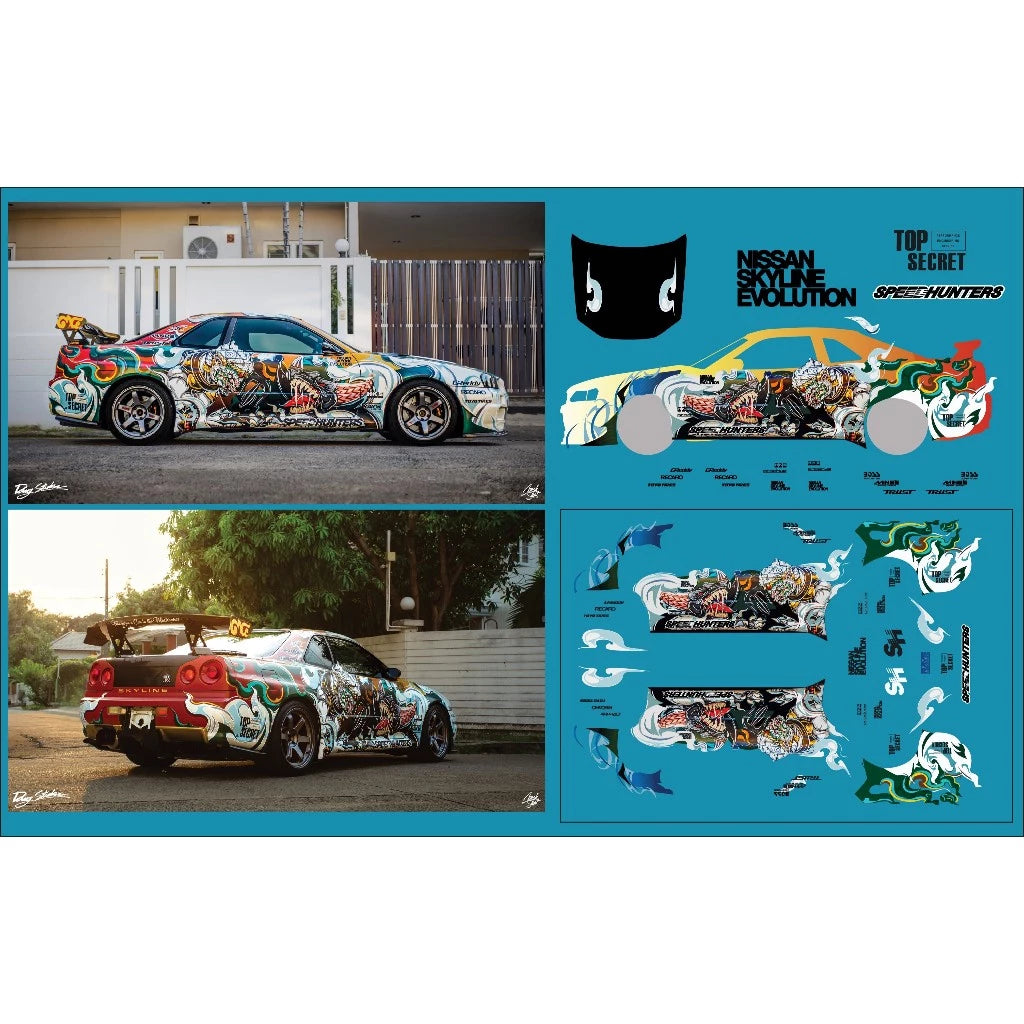 hanuman R34 Thai brn34 nissan skyline decal
