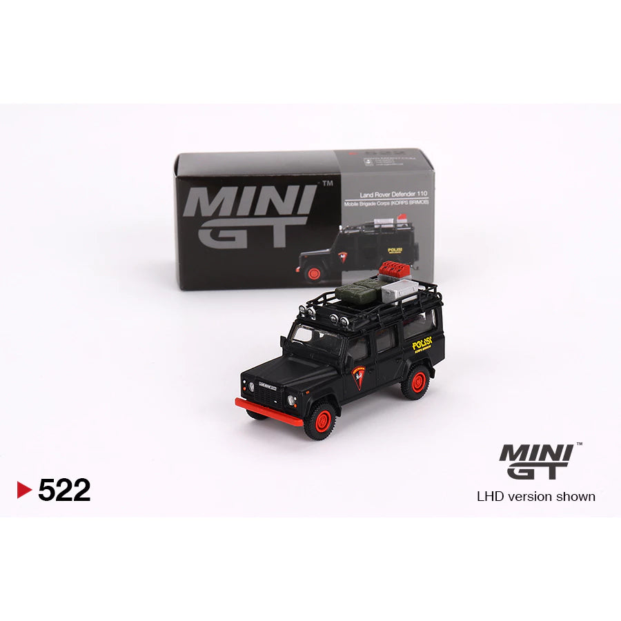 MiniGT No. 522-R Land Rover Defender 110 Mobile Brigade Corps (KORPS BRIMOB)- EMS Exclusive Pre Order