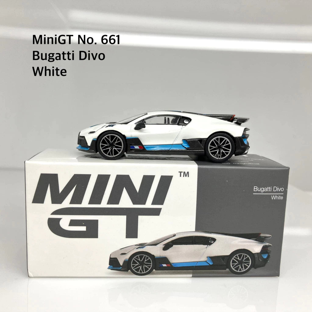 Mini GT No.661-L Bugatti Divo White Pre Order