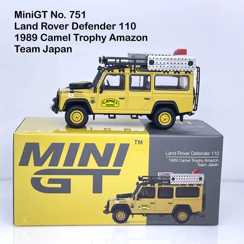 MiniGT No. 751-R Land Rover Defender 110 - 1989 Camel Trophy Amazon Pre Order
