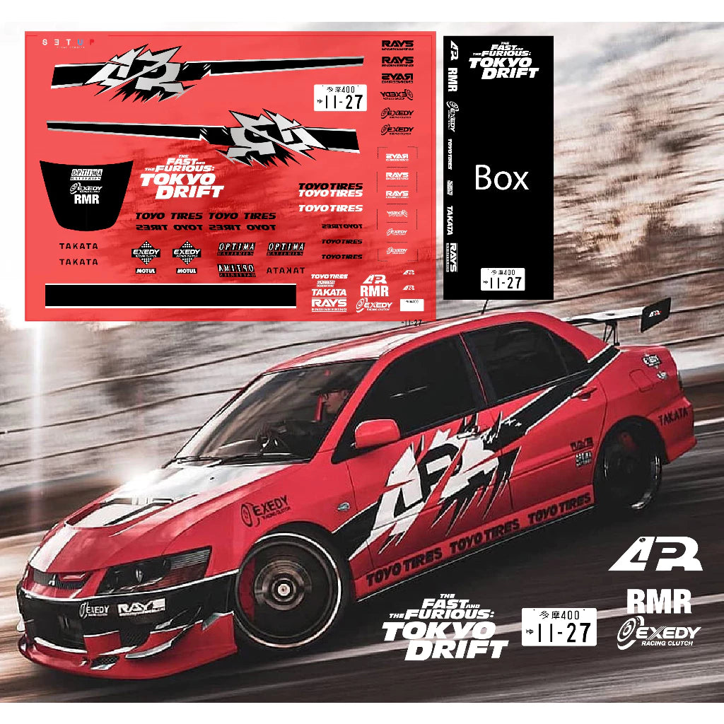 Mitsubishi Evolution fast and furious Decal