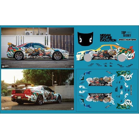 hanuman R34 Thai brn34 nissan skyline decal