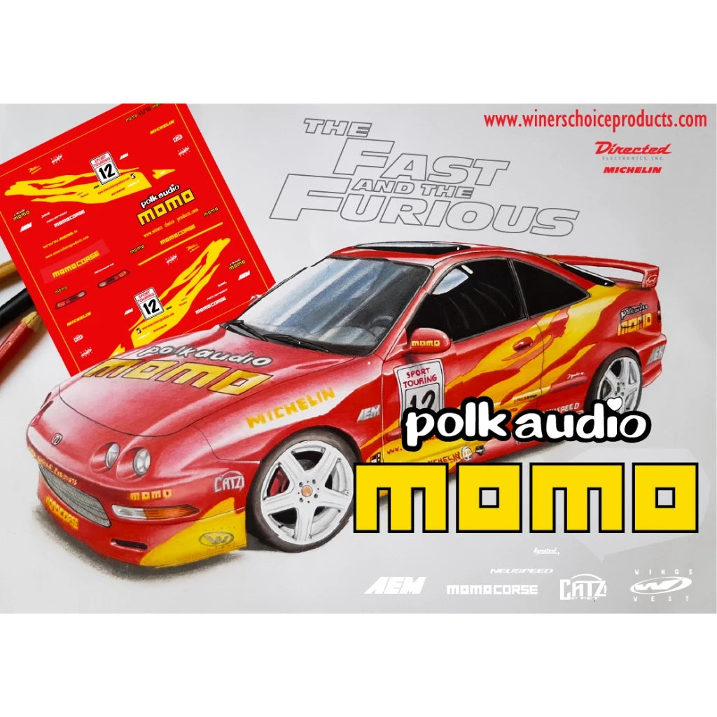MOMO Mitsubishi Fast and furious 1/64  Decal