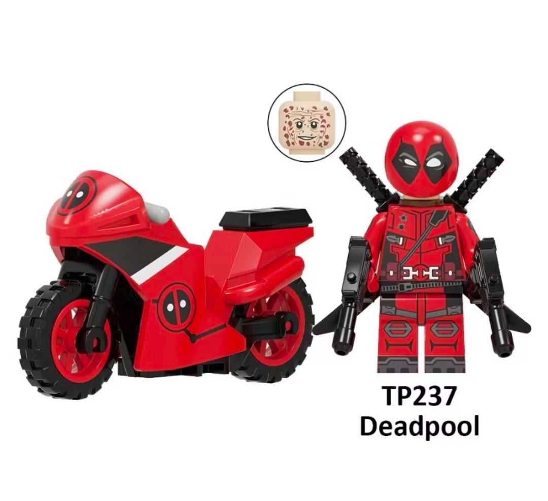 Lego Compatible Deadpool with bike Model 62