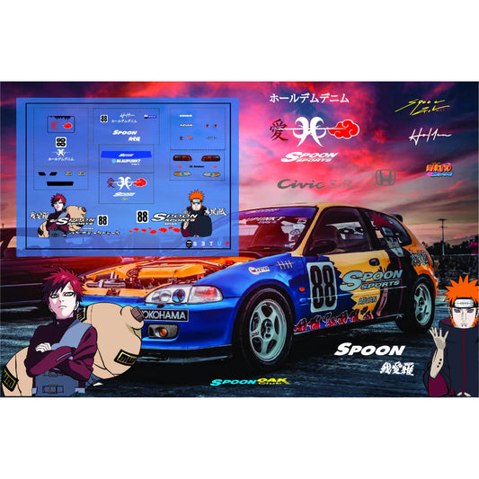 Spoon sport EG Naruto Decal