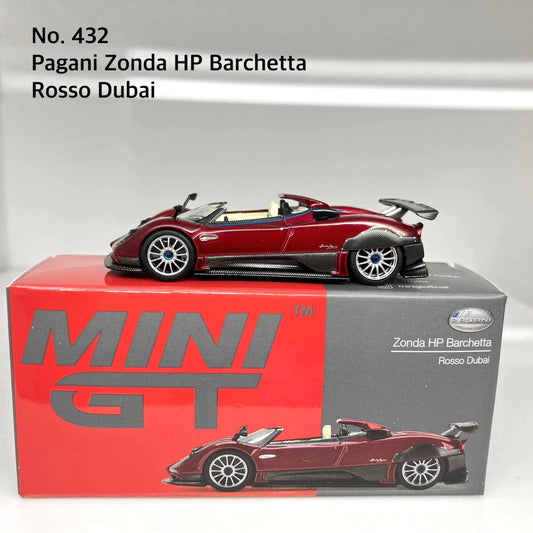 Mini GT No.432-L Pagani Zonda HP Barchetta Rosso Dubai Pre Order