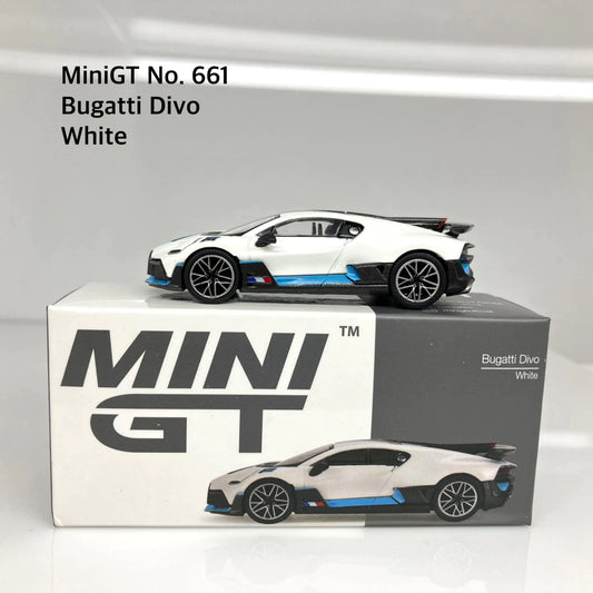 Mini GT No.661-L Bugatti Divo White Pre Order