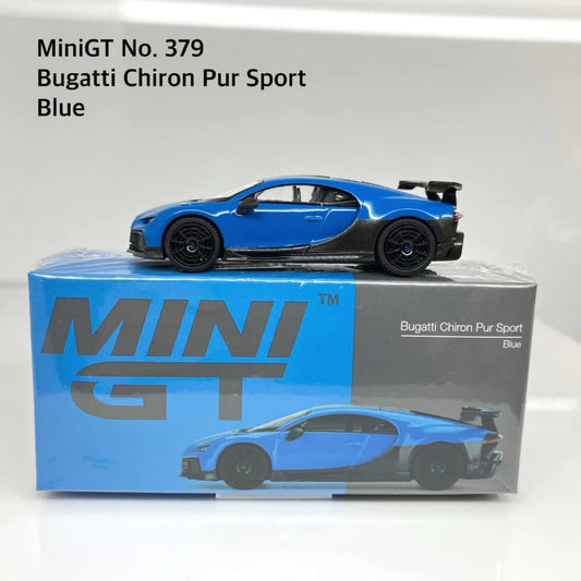 Mini GT No. 379 Bugatti Chiron Pur Sport Blue(RHD) Pre Order