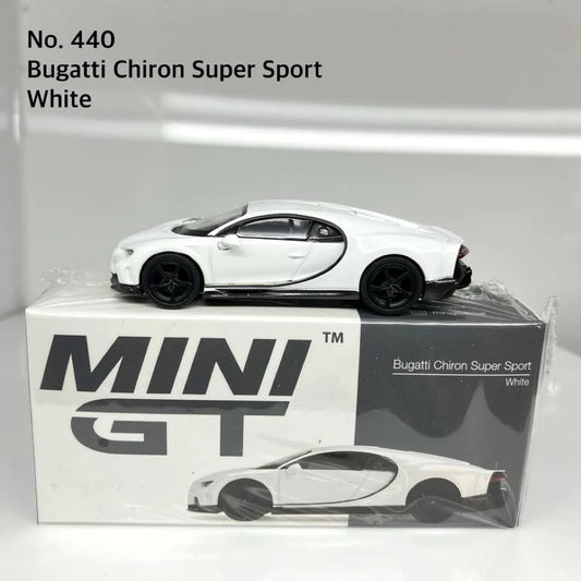 Mini GT No. 440-L Bugatti Chiron Super Sport White Pre Order