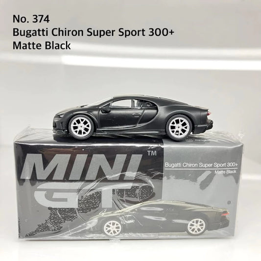 Mini GT No. 374-L Bugatti Chiron Super Sport 300+ Matte Black Pre Order