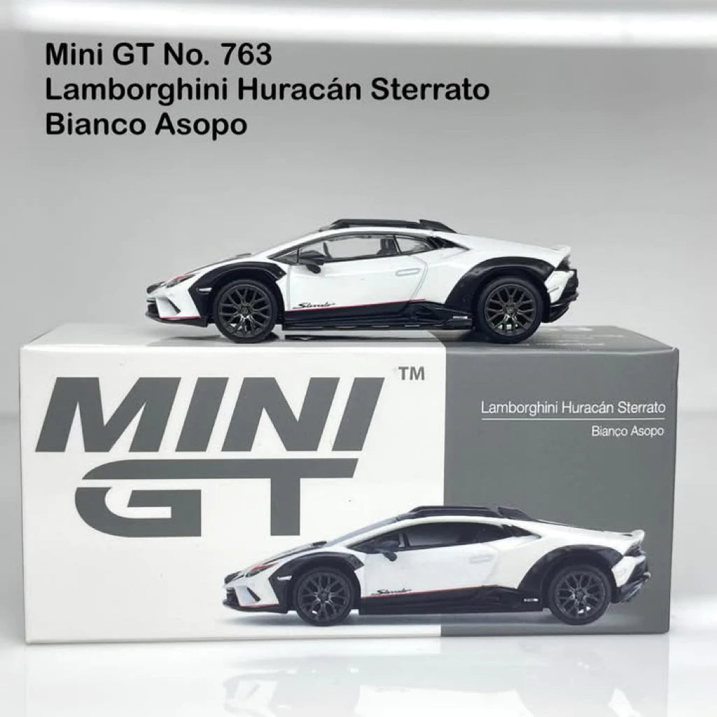 Mini GT 1/64📌No.763📌Lamborghini Huracán Sterrato Bianco Asopo RHD Pre Order